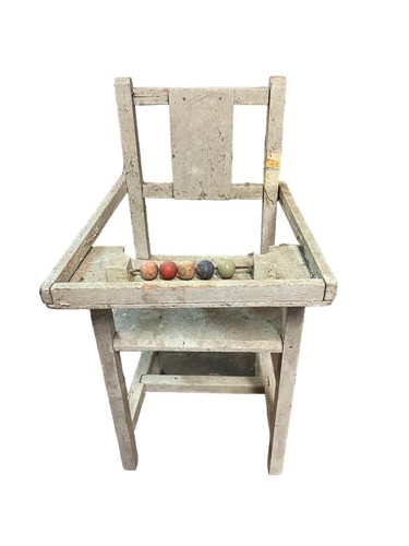Ancienne chaise haute - ancienne, boulier