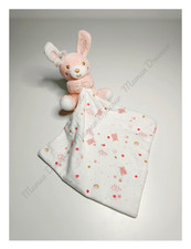 Doudou Plat Peluche Lapin Rose