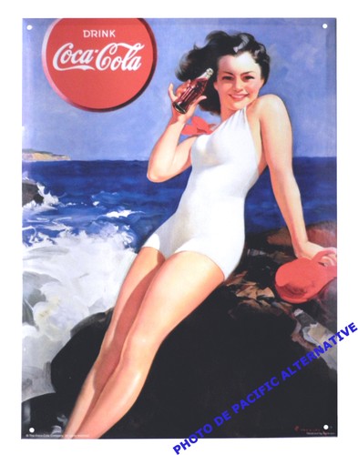 Plaque coca cola metal fer - plaque,