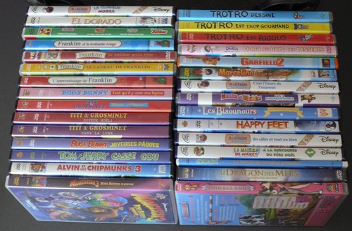 Lot dvd enfants dessins - lot,