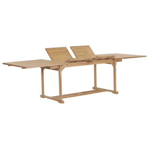 Teck massif table - table, extensible