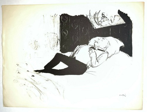 Homme lit scene maison close - lit,