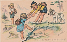 cpa Germaine Bouret - Tiens