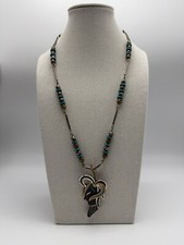 Mid Century Tono Piedra Negra Sterling Turquoise Aztec Warrior Pendant/Brooch