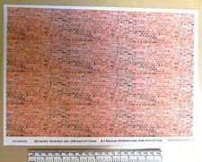 Papier brique rouge - bond Flamand pour G gauge - échelle 1:24- feuille A4