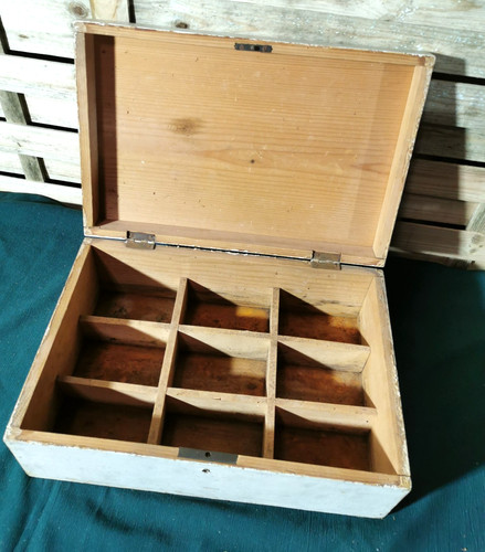 Boîte ancienne bois - boîte,