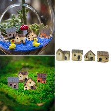 Kit de décoration de jardin en pierre Miniature, maison de chalet, accessoires