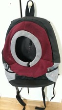 Sac ventral rouge noir gris pour chien