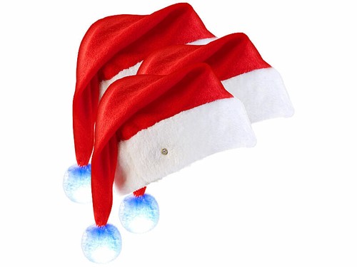 Bonnets père noël à - 3,