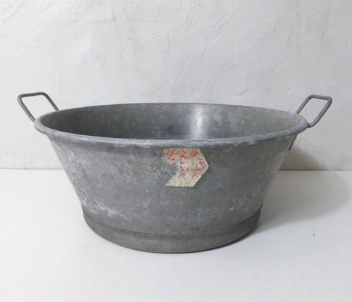 Ancienne bassine galvanisée - bassine,