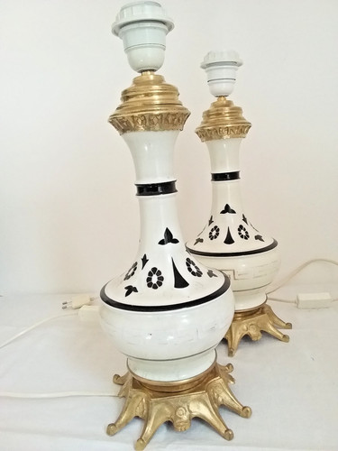 Paire pieds lampes en - de,