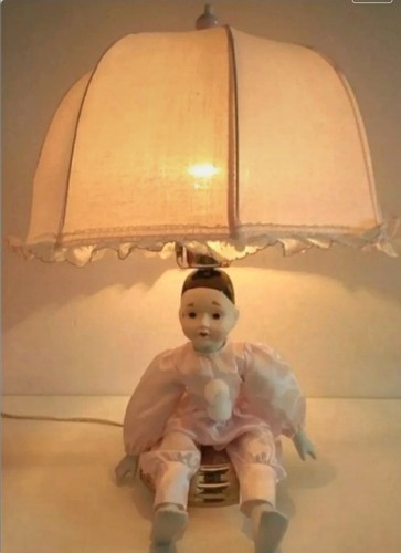 Lampe pierrot lune poupée - lampe,