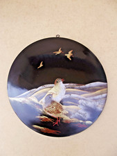 ancienne panneau mural plaque en bois laqué à décor d'oiseaux Japon Chine