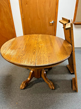 vintage 48" Round Oak Table w