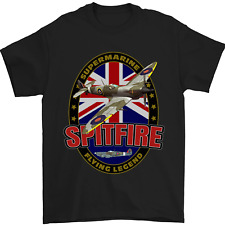 Supermarine Spitfire Flying Legend Mens T-Shirt 100% Cotton