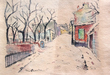 Aquarelle et encre