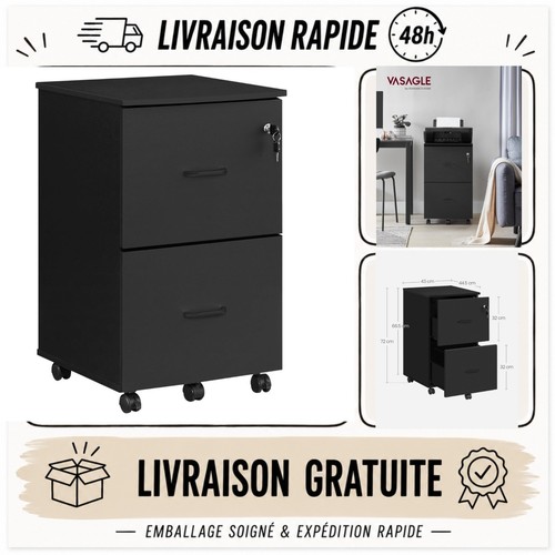 Caisson bureau vasagle 2 - caisson,