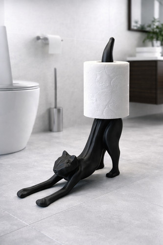 Porte papier toilette chat - papier,