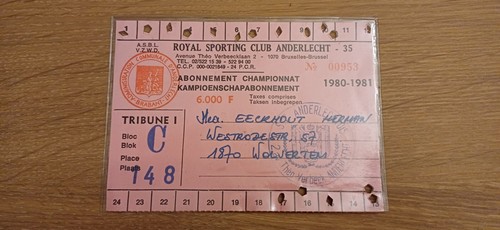 Ticket 1980 subscription - ticket, 1980/81