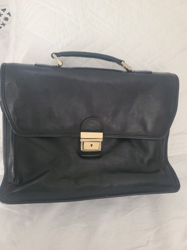 Cartable cuir noir graine - cartable,