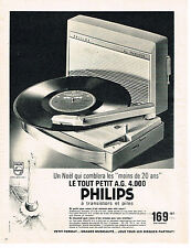 ADVERTISING 1962 PHILIPS DISC TURNTABLE ELECTROPHONE 2