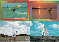 Lot of 4 Postcards Windsurfing Windsurfing Fun Board SEA 3