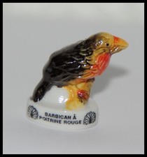 FÈVES LES OISEAUX EXOTIQUES ÉDITIONS ATLAS " LE BARBICAN À POITRINE ROUGE " ZE