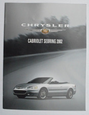 CHRYSLER Cabriolet Sebring 2002 dealer brochure - French - Canada