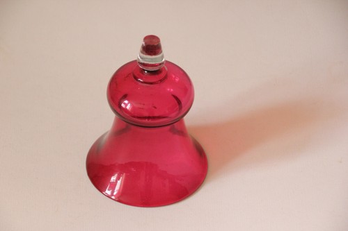 Cloche ancienne verre rose - ancienne,