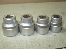 4 Vintage Hazet 6PT 3/8" Drive Chrome vanadium 880 GERMANY metric 20,19,17,15mm