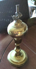 Antique Brass PIGEON QUINQUET ROACH STYLE OIL / GASOLINE LAMP