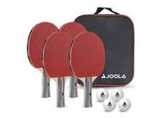 JOOLA set de ping-pong tennis de table 4 raquettes + 4 balles