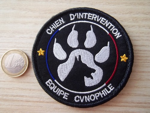 écusson chien intervention - écusson,