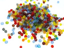 500 PERLES DE ROCAILLE MULTICOLORE MAT GIVRE Ø 4 mm 6/0 - CREATION BIJOUX