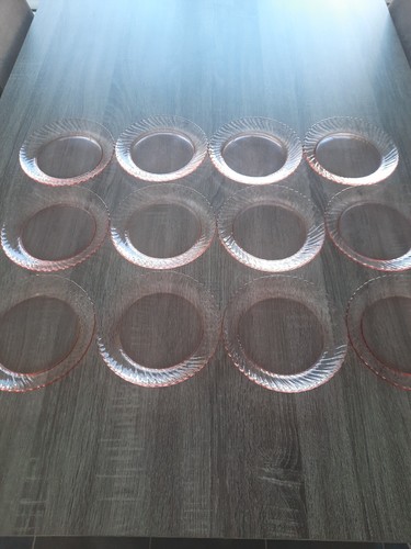 Lot assiettes rosaline - 12,