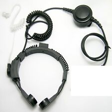 LARYNGOPHONE AVEC PTT GRANDE MILITAIRE POUR MOTOROLA ET COBRA ,MODELE POLICE FBI