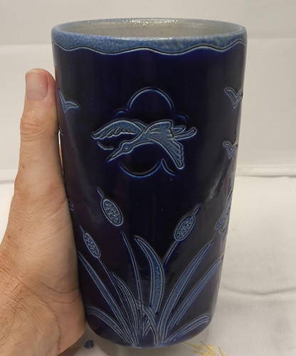 Vase grès alsace signé - grès,