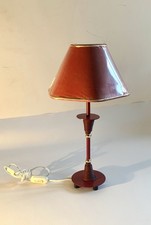 Lampe de table/chevet années 80 métal Rouge Or