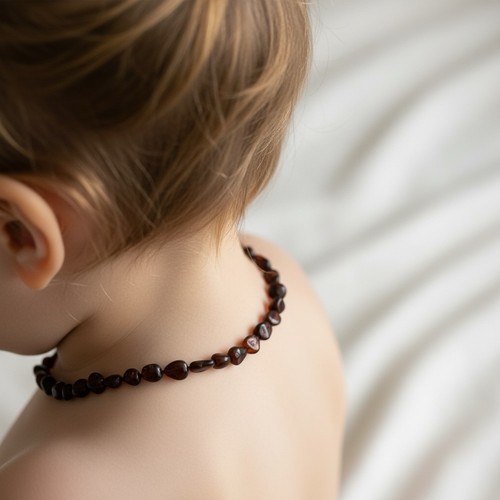 Collier enfant ambre naturel