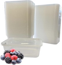 Plastic Food Containers with lids Takeaway Microwave Freezer Safe Storage Boxes