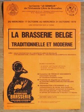 Rare Affiche “La Brasserie Belge Traditionnelle et Moderne“ Expositions 1979