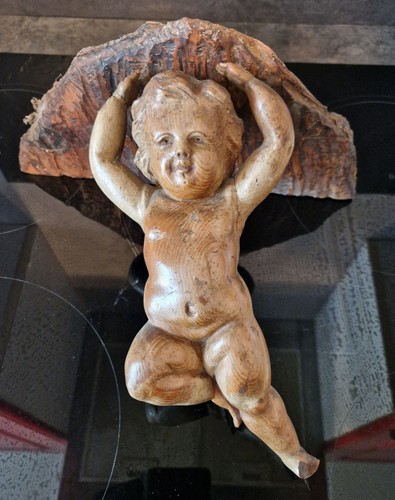 Putto console xixème bois - xixÈme,