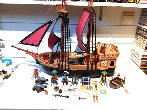 Playmobil bateau pirates île - playmobil, pirates/