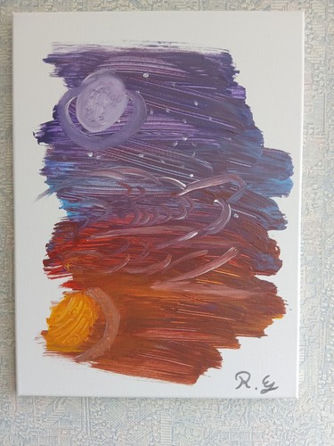 Peinture sur toile - toile, signée