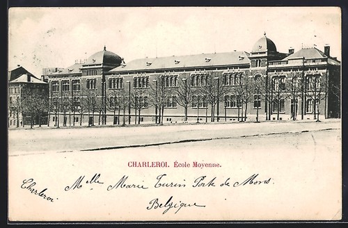 Cpa charleroi école moyenne - cpa,