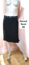 Gérard Darel Taille 46  💗 Superbe jupe doublée noire et grise laine mélangée
