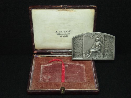 Plaque bronze arg rené - plaque,