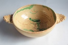 Bol parlant à oreilles terre vernissée Poterie Cliousclat Drome (70207)