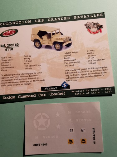 Décalcomanies solido dodge - solido,