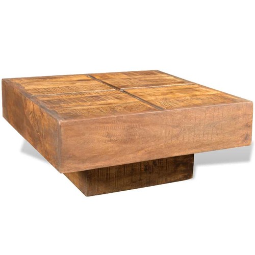 Table basse carrée marron